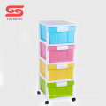 Family multipurpose wardrobe plastic cabinets with wheel